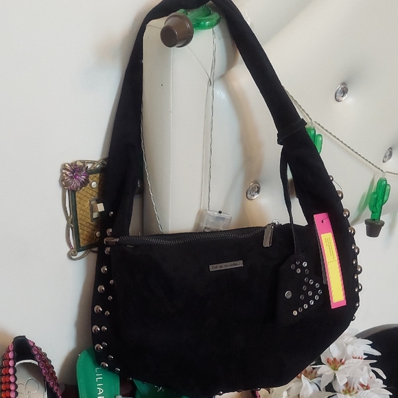 Catherine Malandrino Handbags - Catherine Malandrino Black Shoulder Bag with Stud Accents